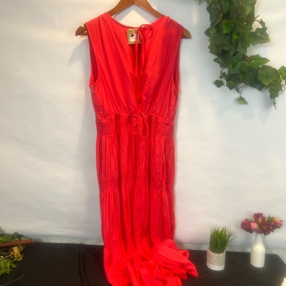 Sweet Love by Jen Hot Pink Smocking Flowy Dress - Picture 7 of 7